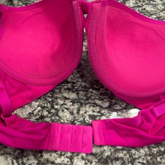 Hot Pink Push-Up Bra with Gold Accents - Picture 5 of 5